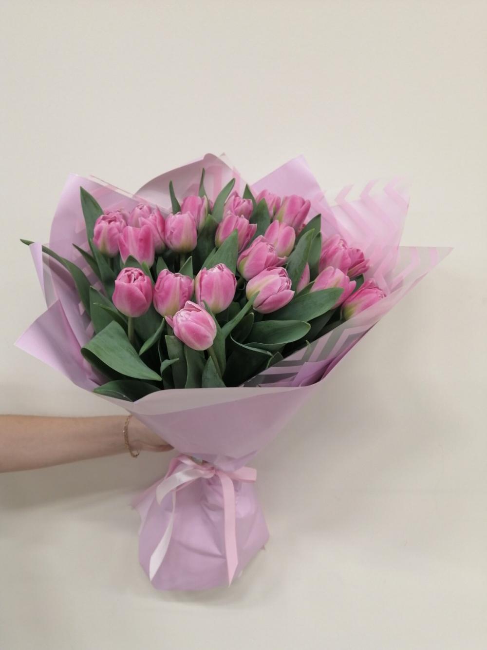 Букет "Розовый пионовидный тюльпан"