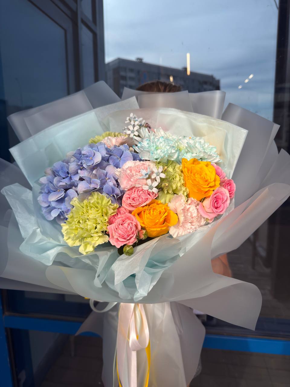 Дофаминовый букет из гортензии 