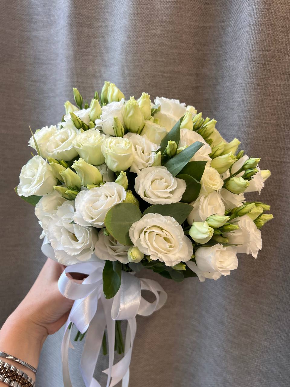 Свадебный букет из эустом