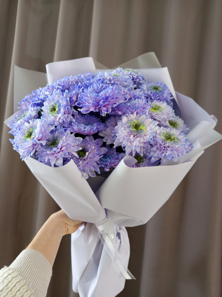 Букет из лавандовых Хризантем 