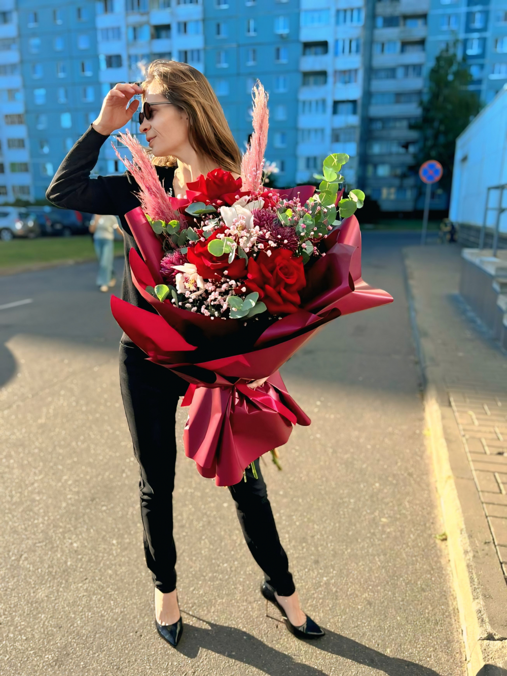 Букет Bigudi и орхидеи 